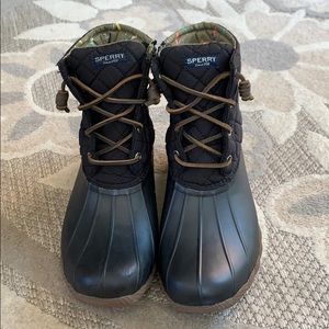 Black Sperry Boots